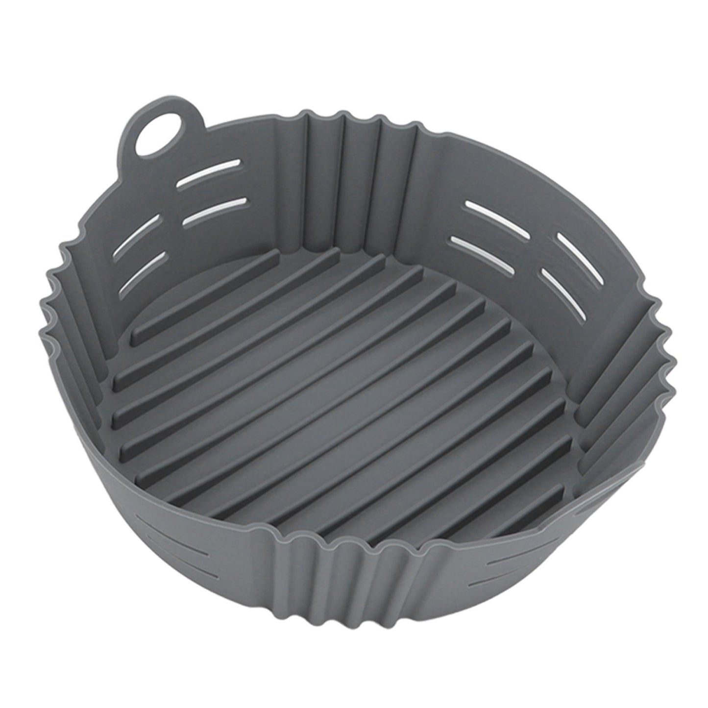 Fryer Silicone Liner Heat Resistant Elastic Washable Food Grade Reusable Fryer Basket for Cooking Grey