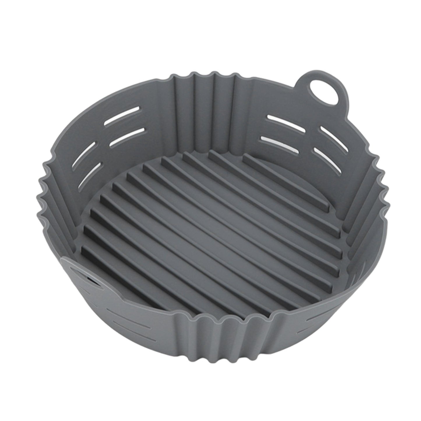 Fryer Silicone Liner Heat Resistant Elastic Washable Food Grade Reusable Fryer Basket for Cooking Grey