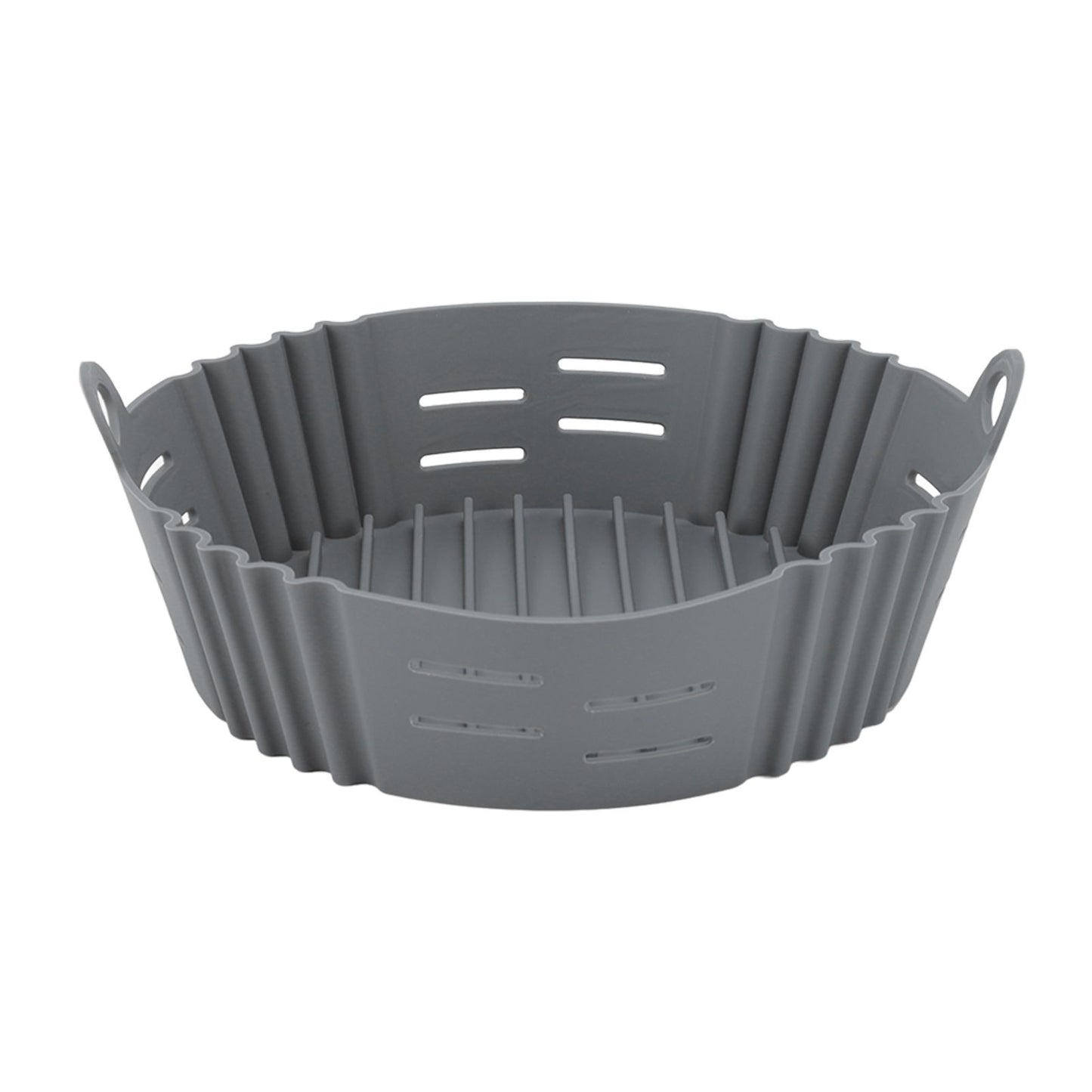 Fryer Silicone Liner Heat Resistant Elastic Washable Food Grade Reusable Fryer Basket for Cooking Grey