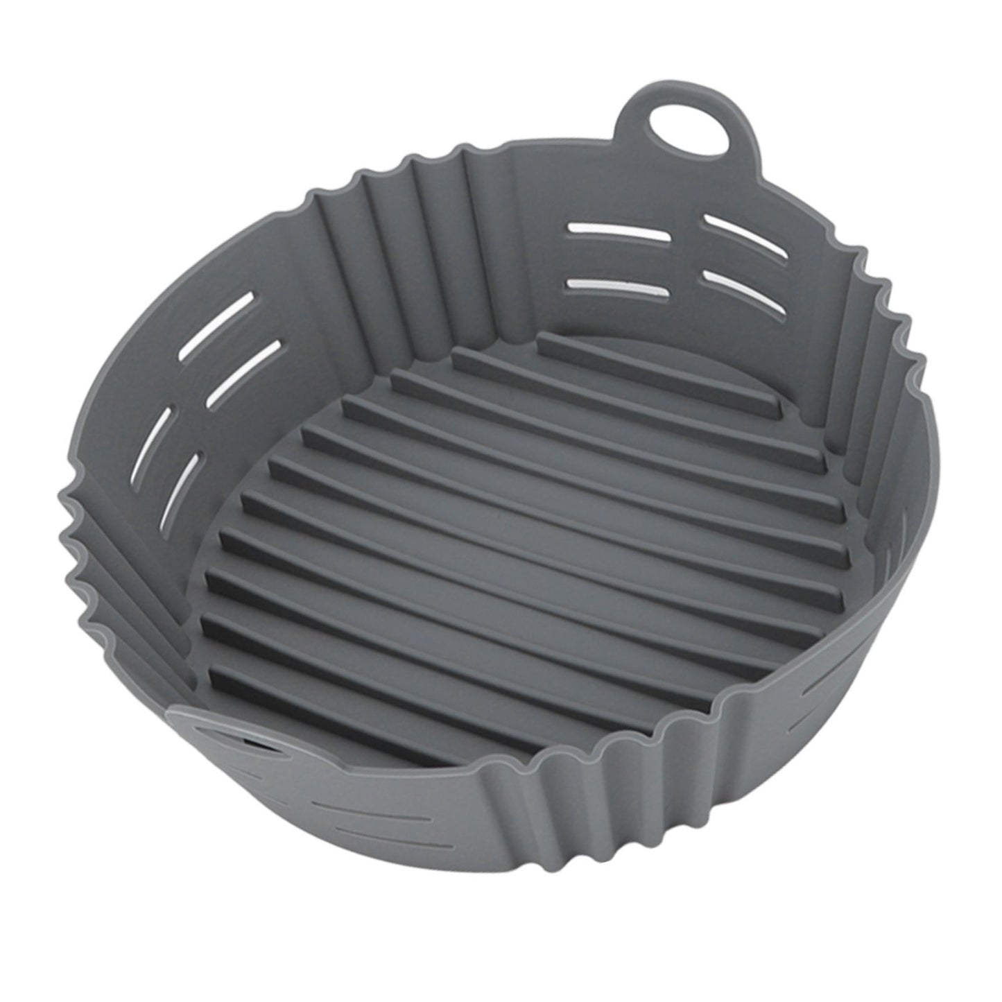 Fryer Silicone Liner Heat Resistant Elastic Washable Food Grade Reusable Fryer Basket for Cooking Grey