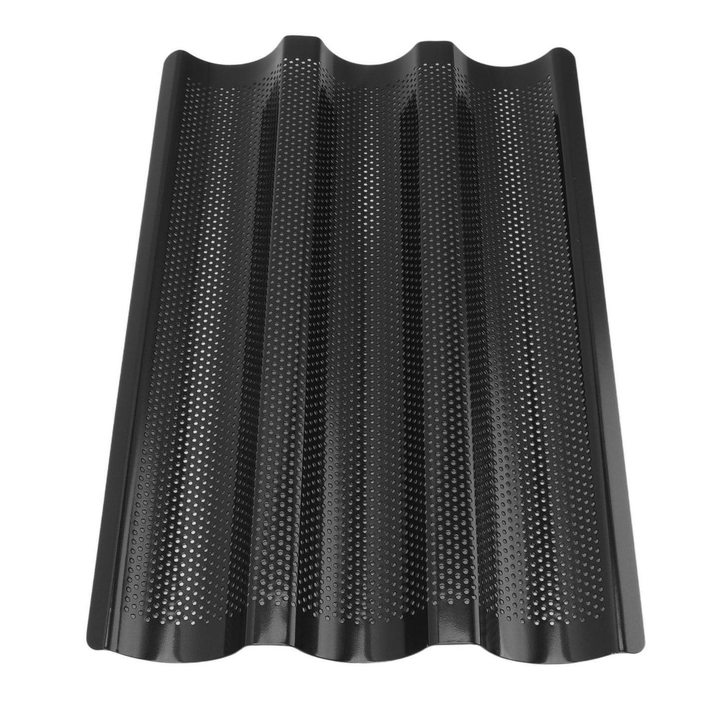 Baguette Pan Stainless Steel U Shape Uniform Heating Perforated Design French Bread Baking Pan for Home Baguette