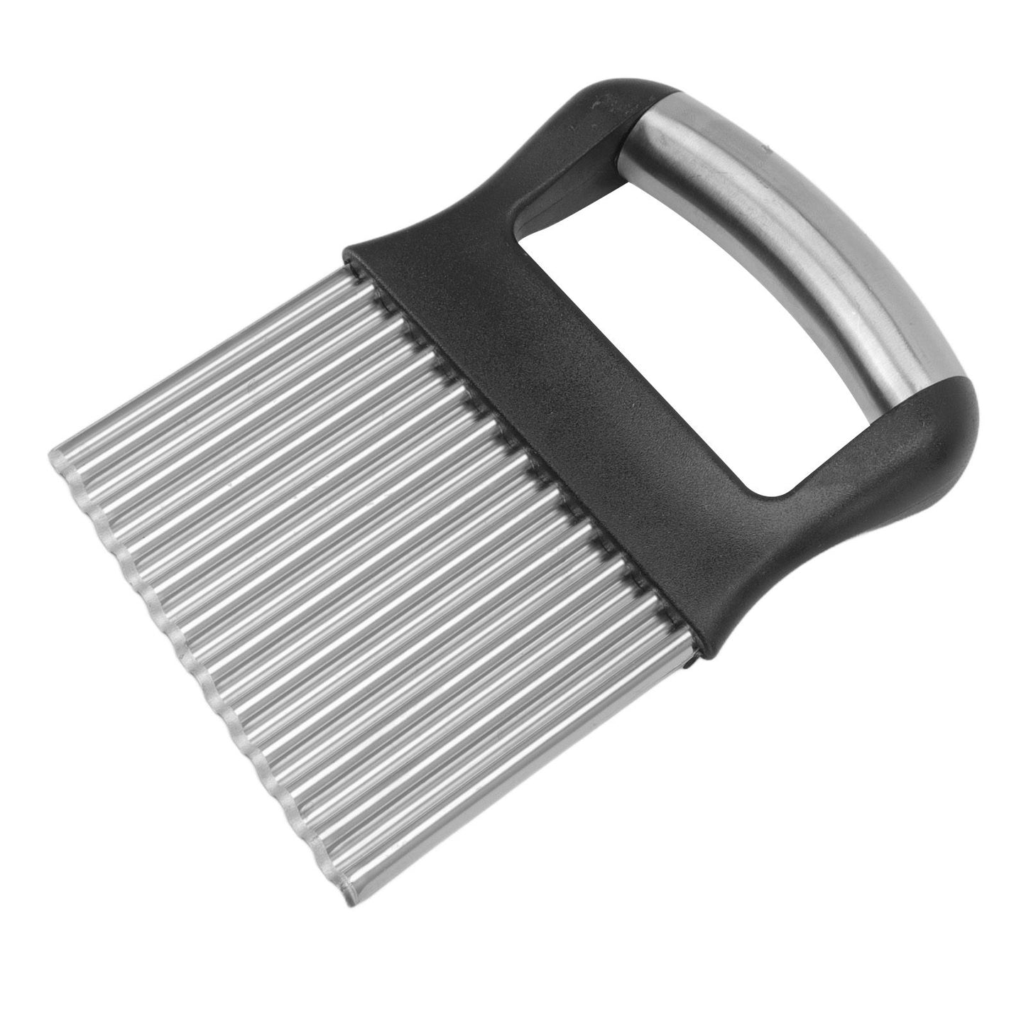 Crinkle Cutter Rustproof Stainless Steel Wavy Potato Crinkle Cutter with Comfortable Grip for Kitchen
