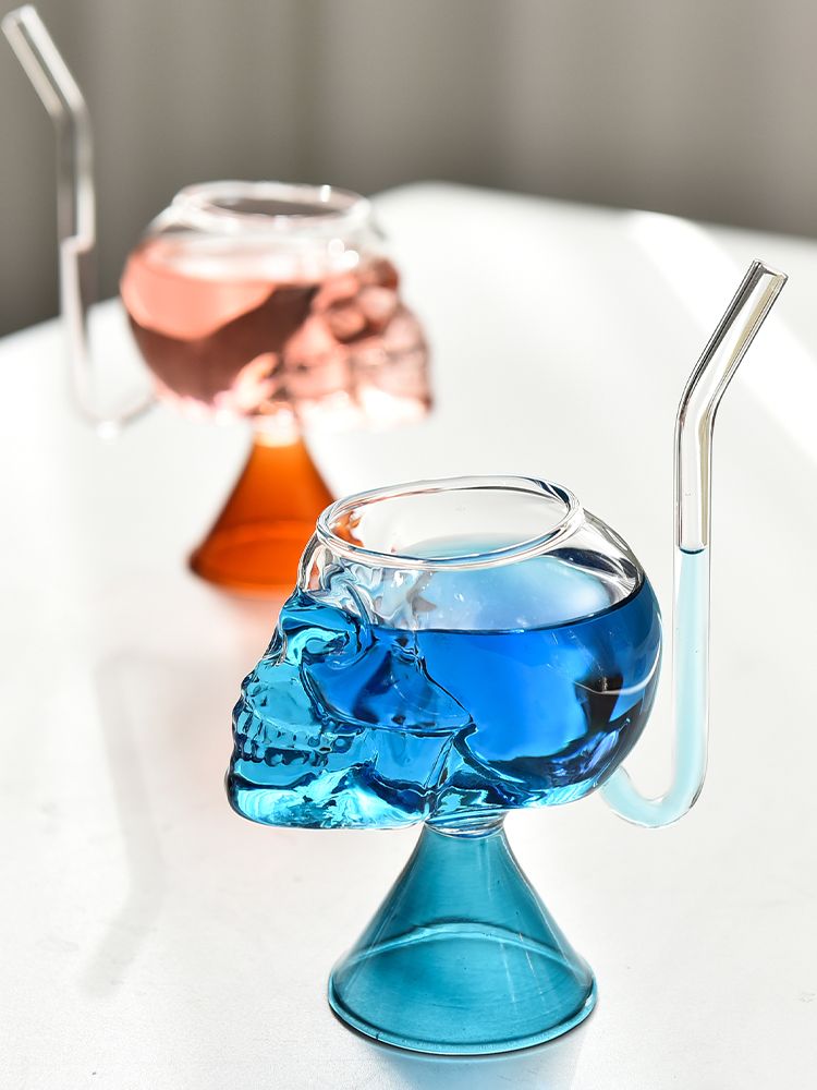 Skull Vampire Glass High Borosilicate Skull Glass Halloween Kitchen Decoration Cup for Fragrant Tea Red Wine