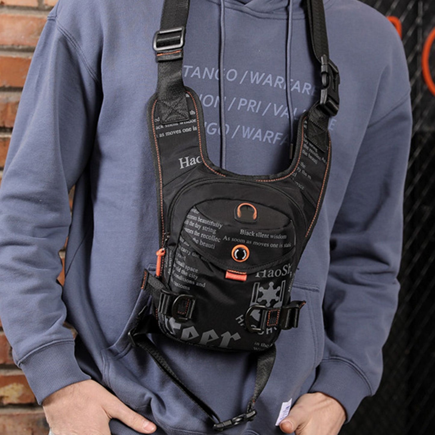 Motorcycle Leg Bag Portable Waterproof Nylon Waist Pack Outdoor Cycling Cross Chest Bag