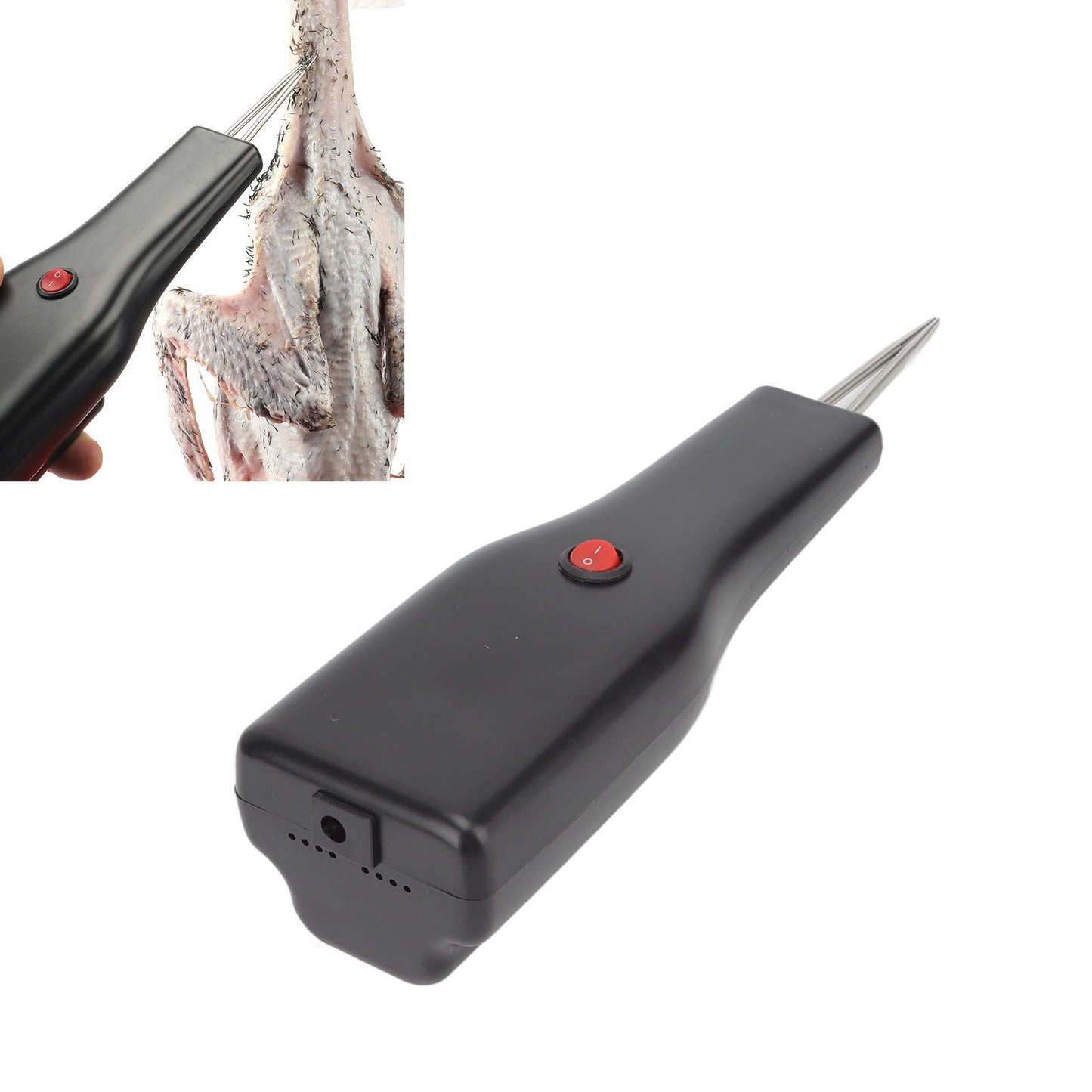 Electric Poultry Feather Plucker Handheld Chicken Plucker Full Automatic Duck Goose Feather Removing Machine AU Plug 100‑240V Plug