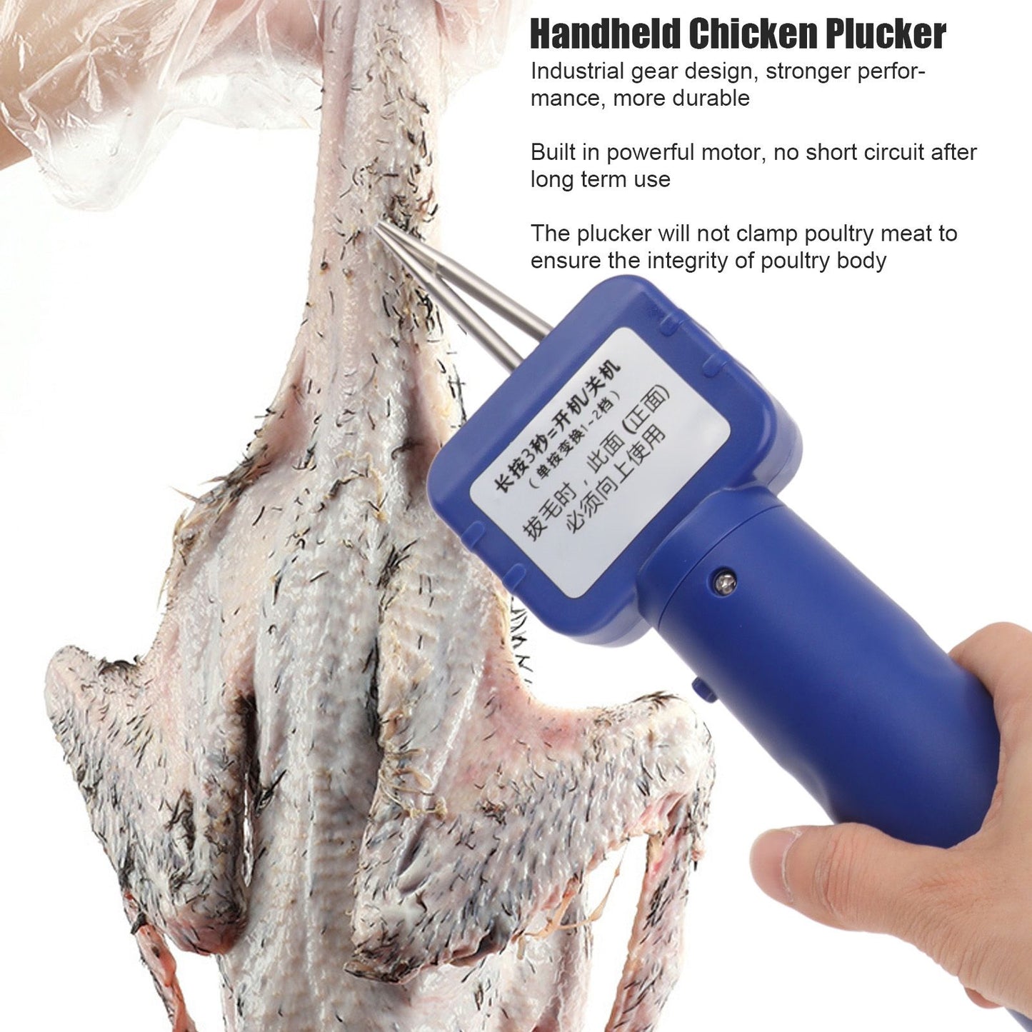 Handheld Electric Chicken Plucker Poultry Feather Plucker Machine Duck Feather Plucking Machine 100‑240V AU Plug
