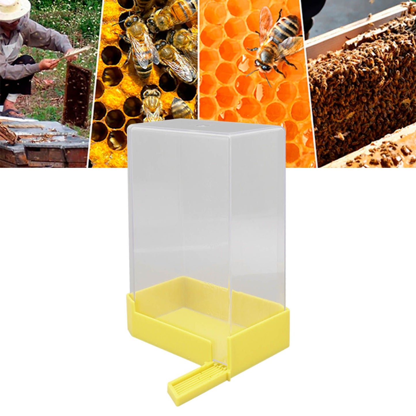 Bee Drinking Nest Large Capacity Cubic Style Safe Bee Water Feeder for Beekeeping 1100ml