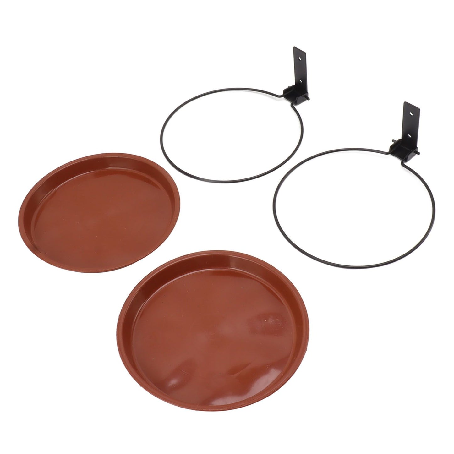 Tree Mounted Bird Feeder Tree Mounted Bird Bath Bowl with Heavy Duty Metal Ring for Backyard Terrace 2 Pot and 2 Bracket