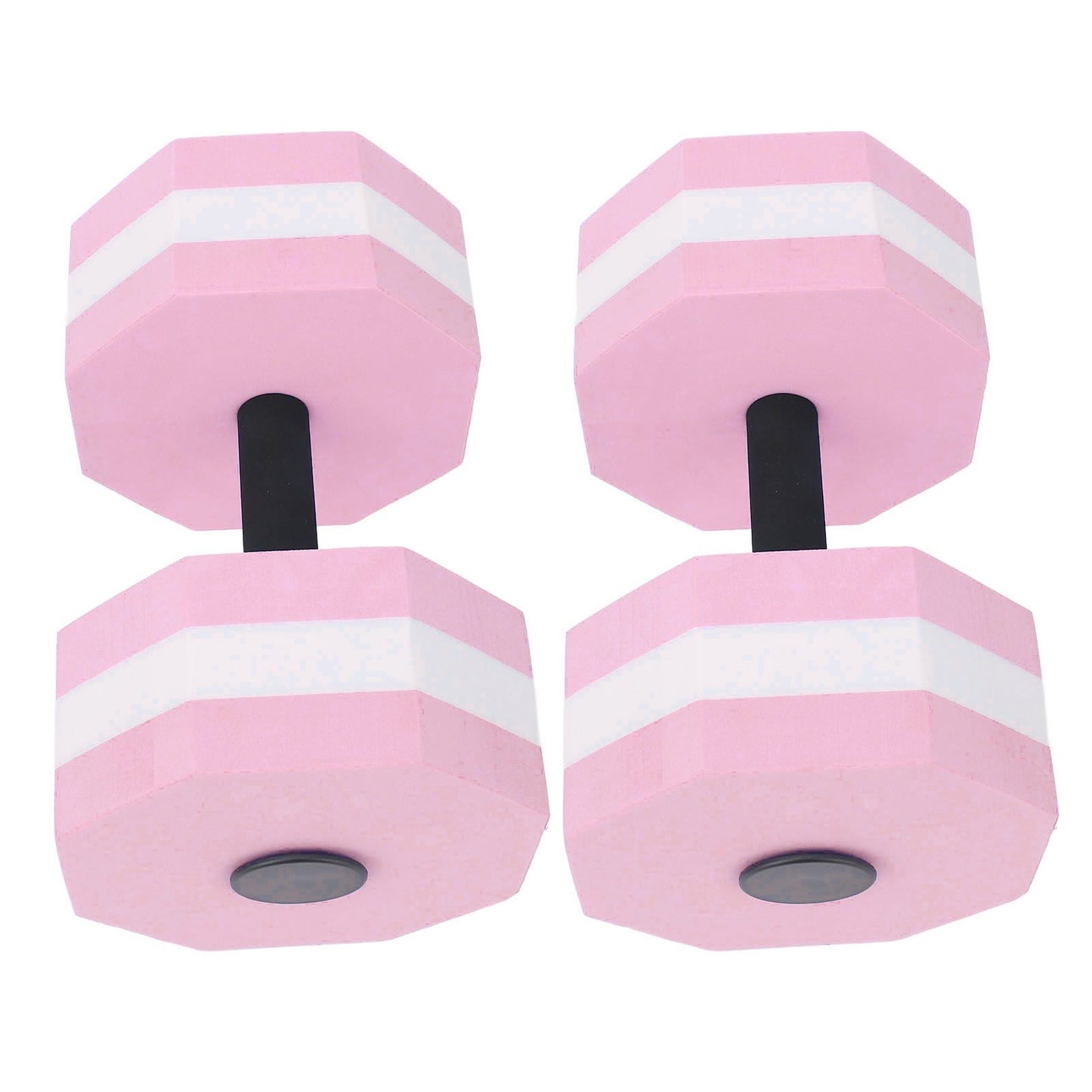 2Pcs High Density EVA Foam Dumbbell Set Aquatic Exercise Dumbbells for Men Women Indoor Swimming Pools Aerobic Fitness Rehabilitation Training Diamond Shaped Pink White Pink