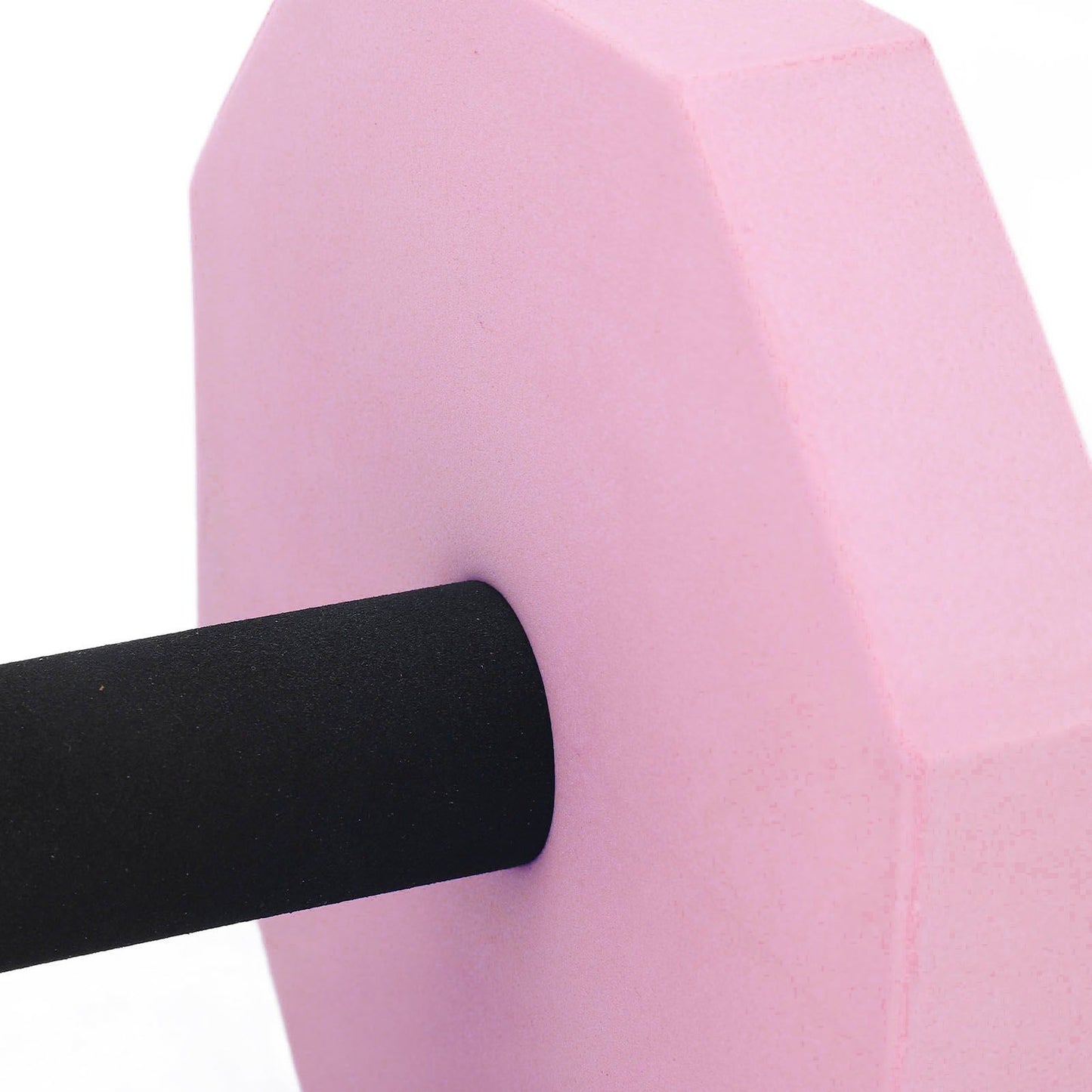 2Pcs High Density EVA Foam Dumbbell Set Aquatic Exercise Dumbbells for Men Women Indoor Swimming Pools Aerobic Fitness Rehabilitation Training Diamond Shaped Pink White Pink