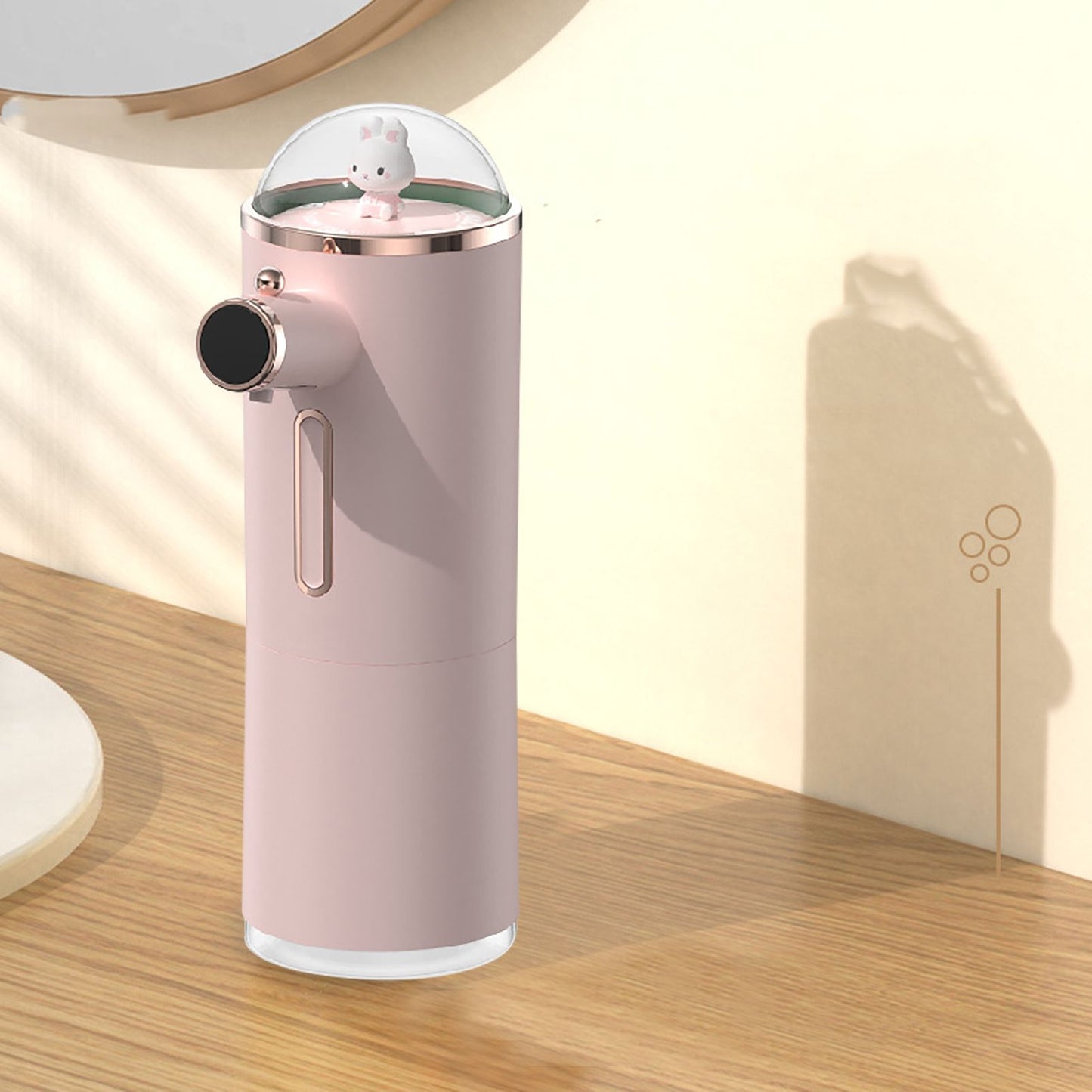 Automatic Foam Soap Dispenser Cute Intelligent Infrared Sensor Waterproof Rechargeable Touchless Automatic Soap Dispenser Pink