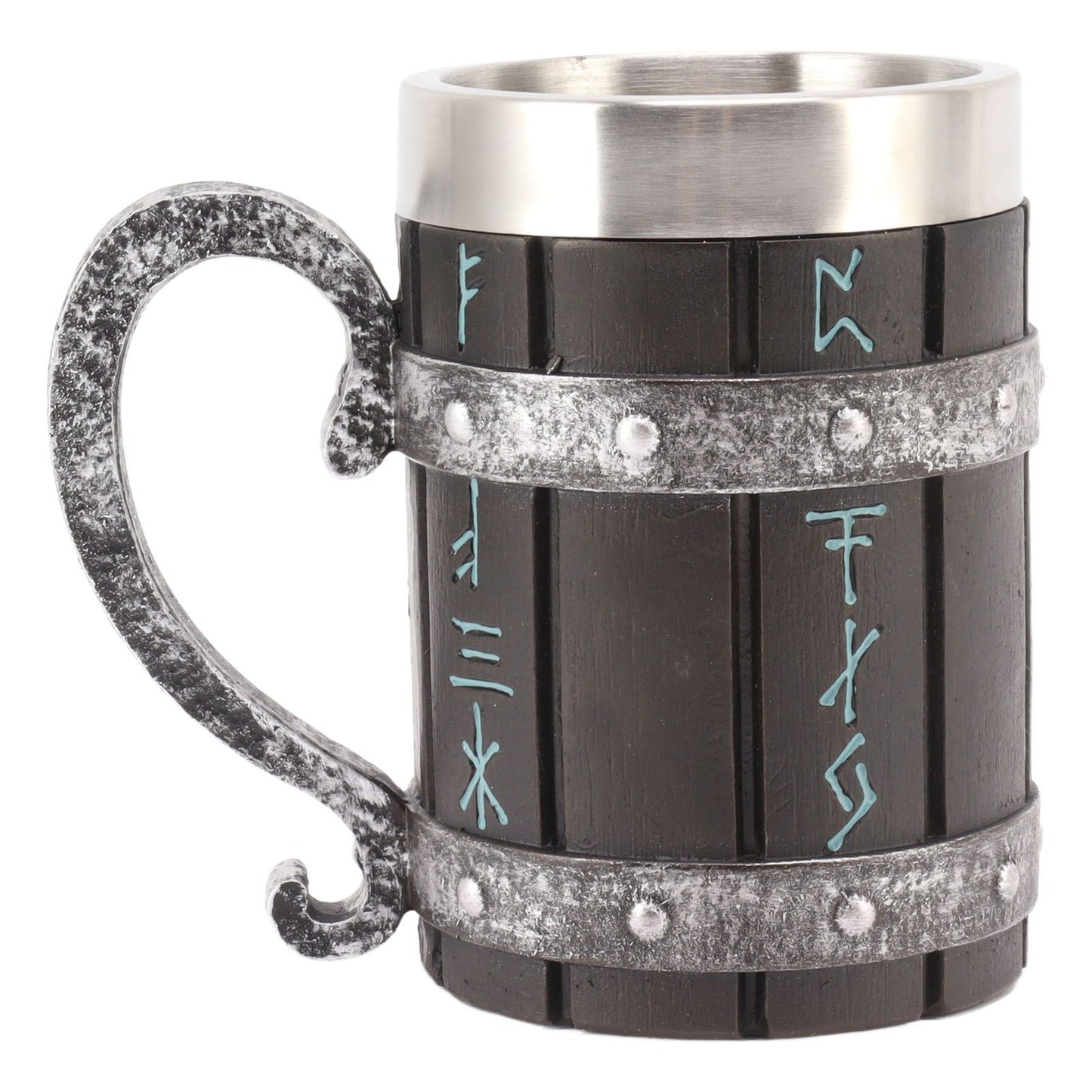 Large Beer Mug Decorative Printing High Temperature Resistance Stainless Steel Resin Water Fruit Juices Mug Cup