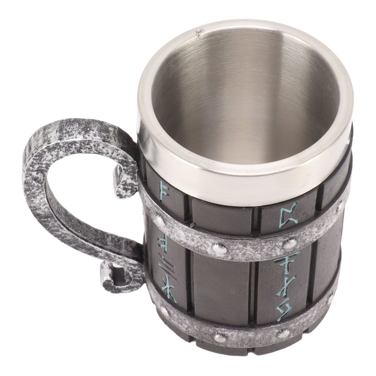Large Beer Mug Decorative Printing High Temperature Resistance Stainless Steel Resin Water Fruit Juices Mug Cup