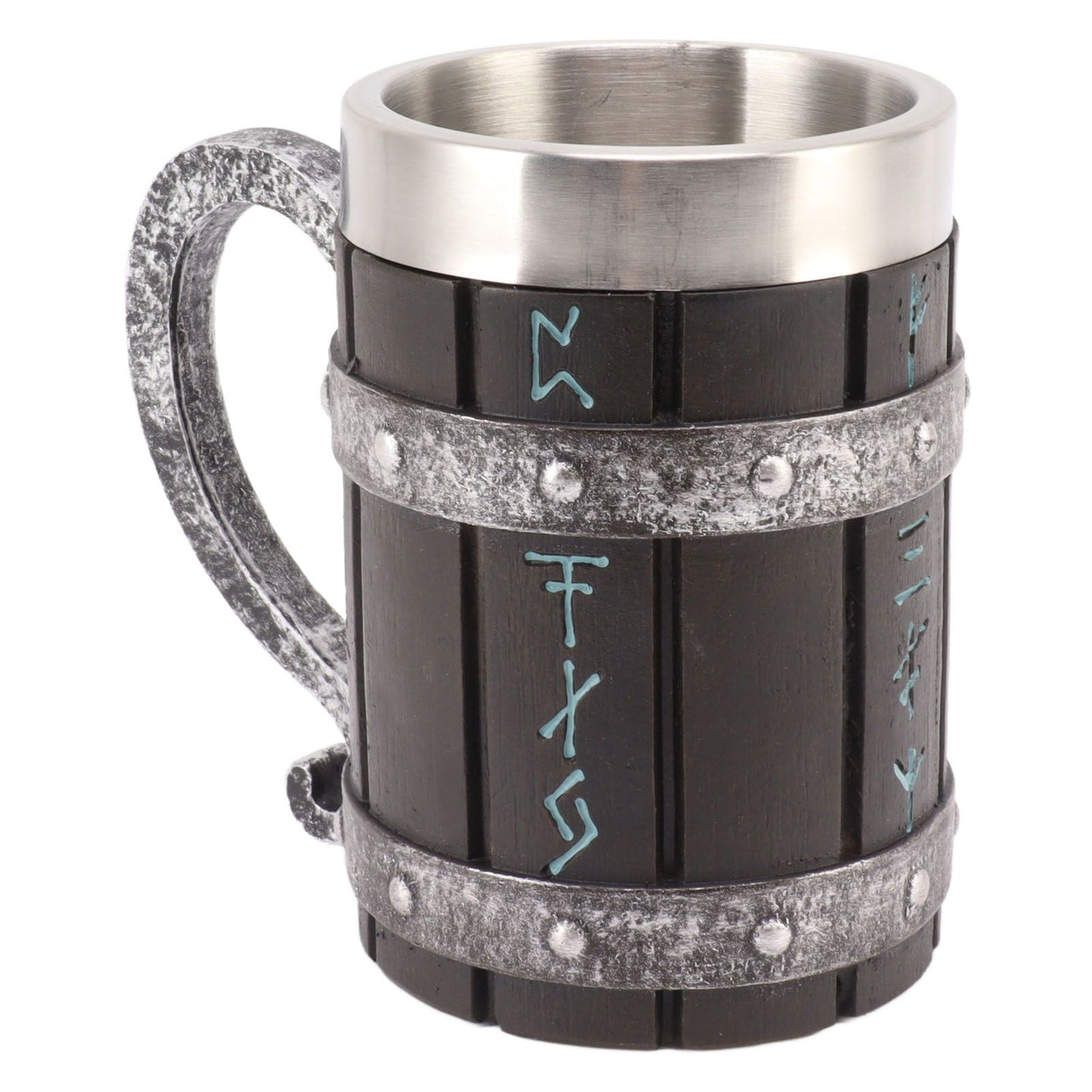 Large Beer Mug Decorative Printing High Temperature Resistance Stainless Steel Resin Water Fruit Juices Mug Cup