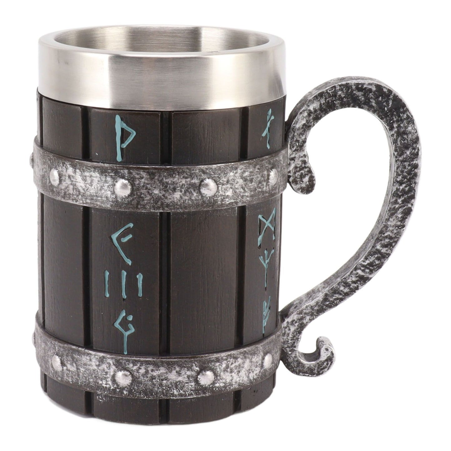 Large Beer Mug Decorative Printing High Temperature Resistance Stainless Steel Resin Water Fruit Juices Mug Cup