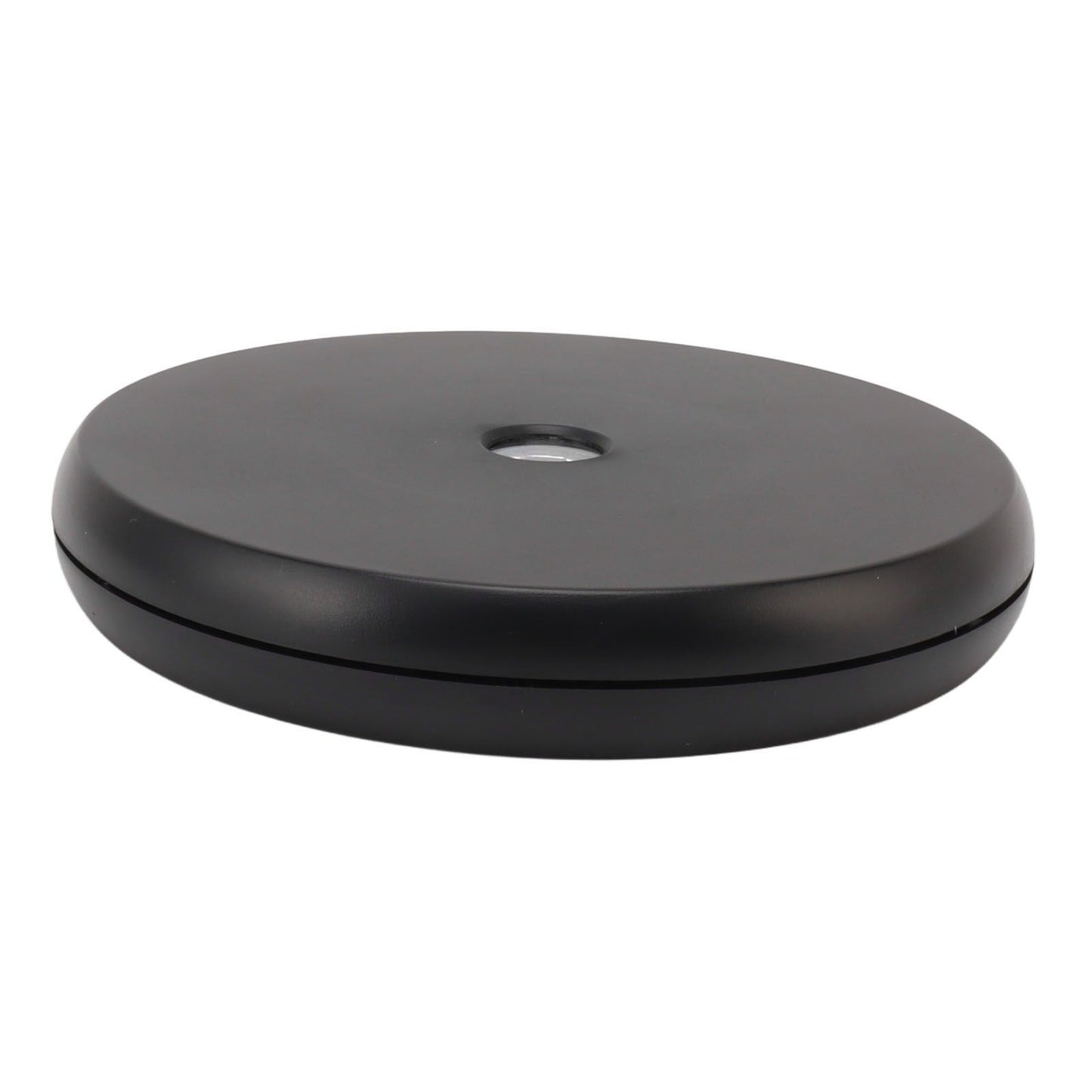 Electric Rotating Display Table LED Light 25cm Noiseless 20kg Load Capacity Turntable Display Stand for Jewelry Black