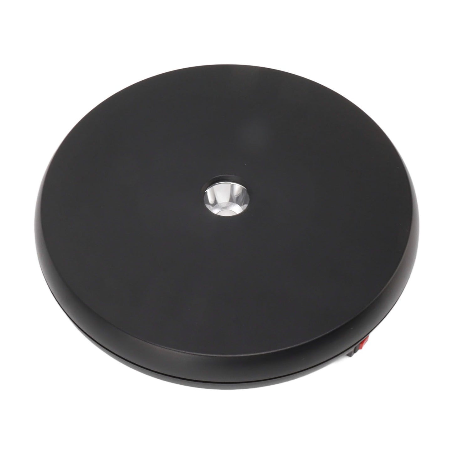 Electric Rotating Display Table LED Light 25cm Noiseless 20kg Load Capacity Turntable Display Stand for Jewelry Black