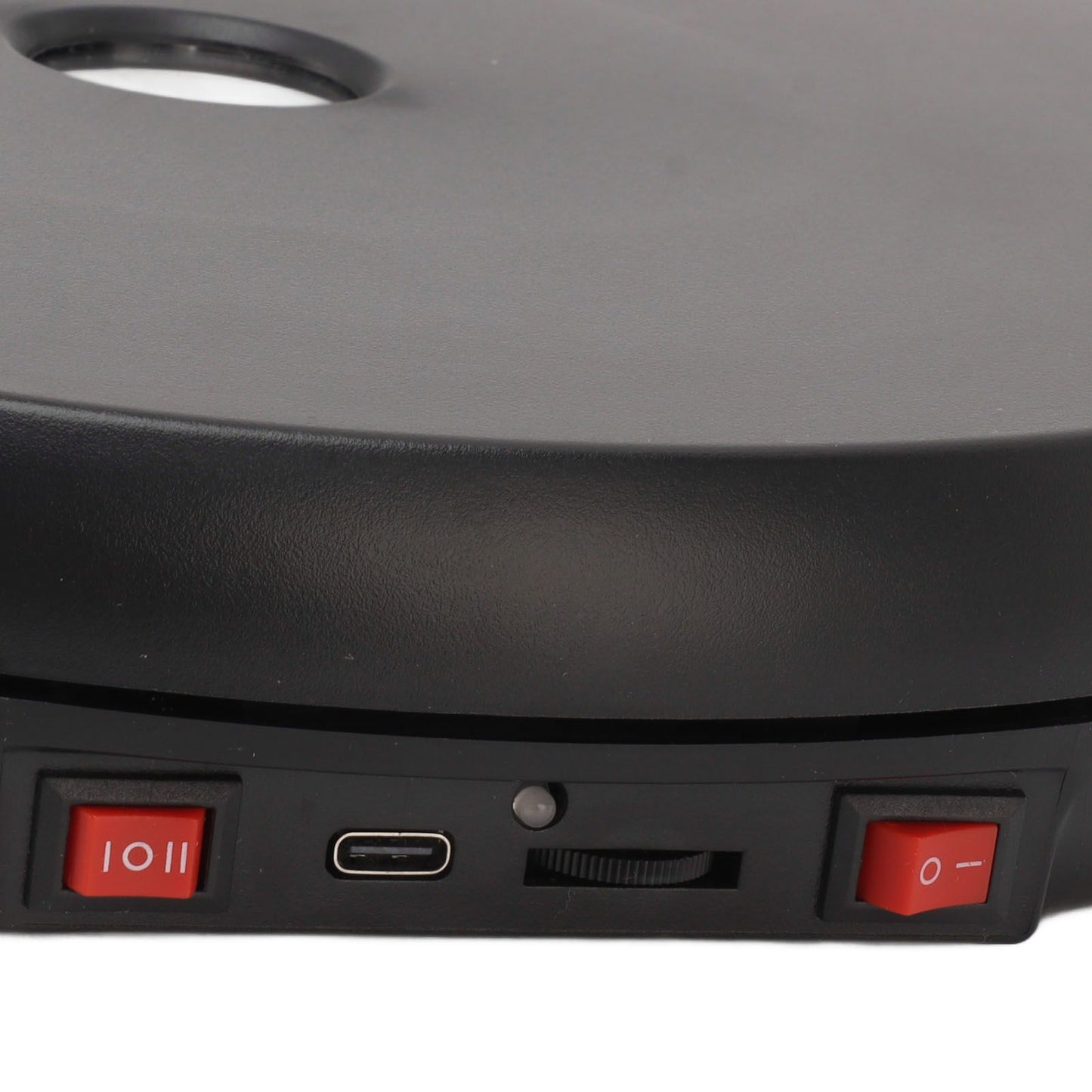 Electric Rotating Display Table LED Light 25cm Noiseless 20kg Load Capacity Turntable Display Stand for Jewelry Black