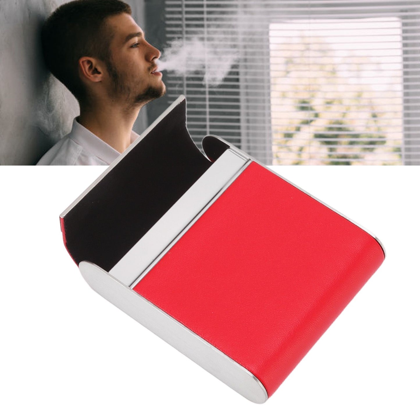 Aluminum Alloy Cigarette Case Box Hold 20pcs Flip for Men Women Smoking Accessories Red