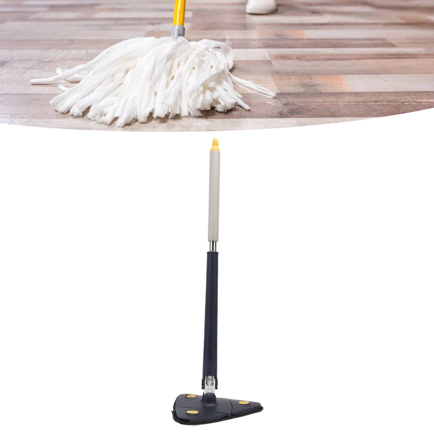 Extendable Triangle Mop Rotary 360 Degree Adjustable Cleaning Mop for Home Bathtub Floor Wall
