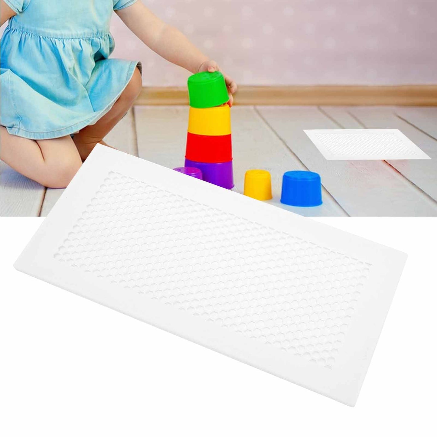 1Pcs Floor Vent Cover Silicone Drain Cover Good Filtering Protection for Home Kitchen