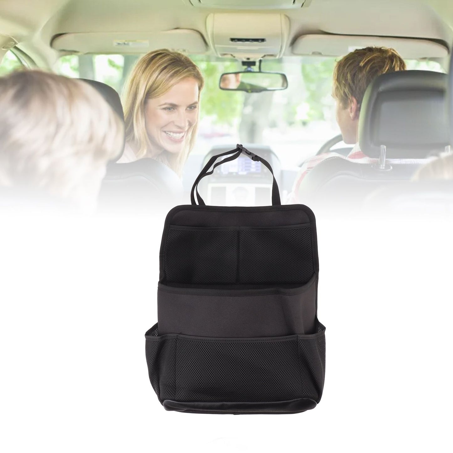 Car Back Seat Organizer Multi Pocket Large Capacity Universal Car Back Seat Storage Bag for Bottle Phone Tablet Snacks