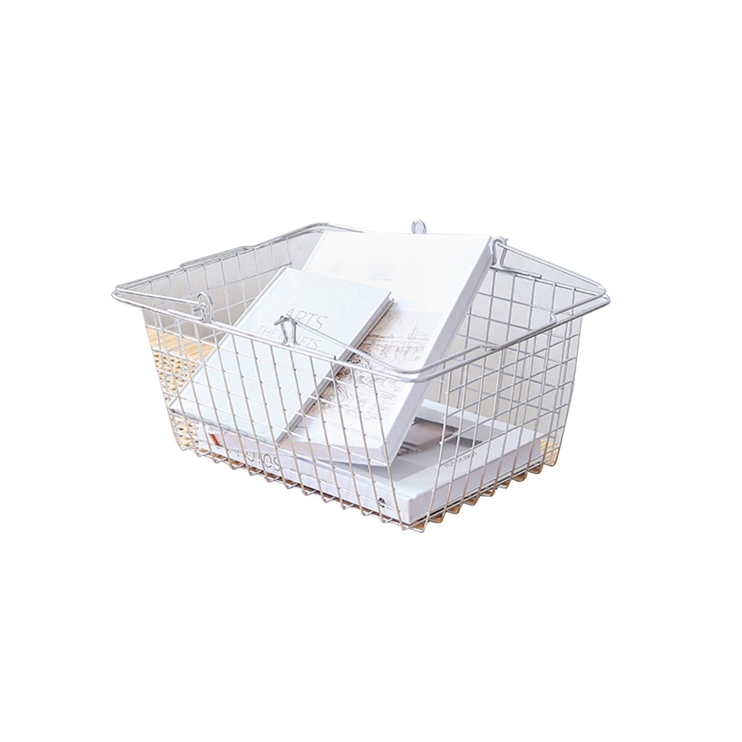 Storage Basket Convenient High Load Bearing Capacity for Bedroom Kitchen Dormitory Supplies Hand Storage Basket