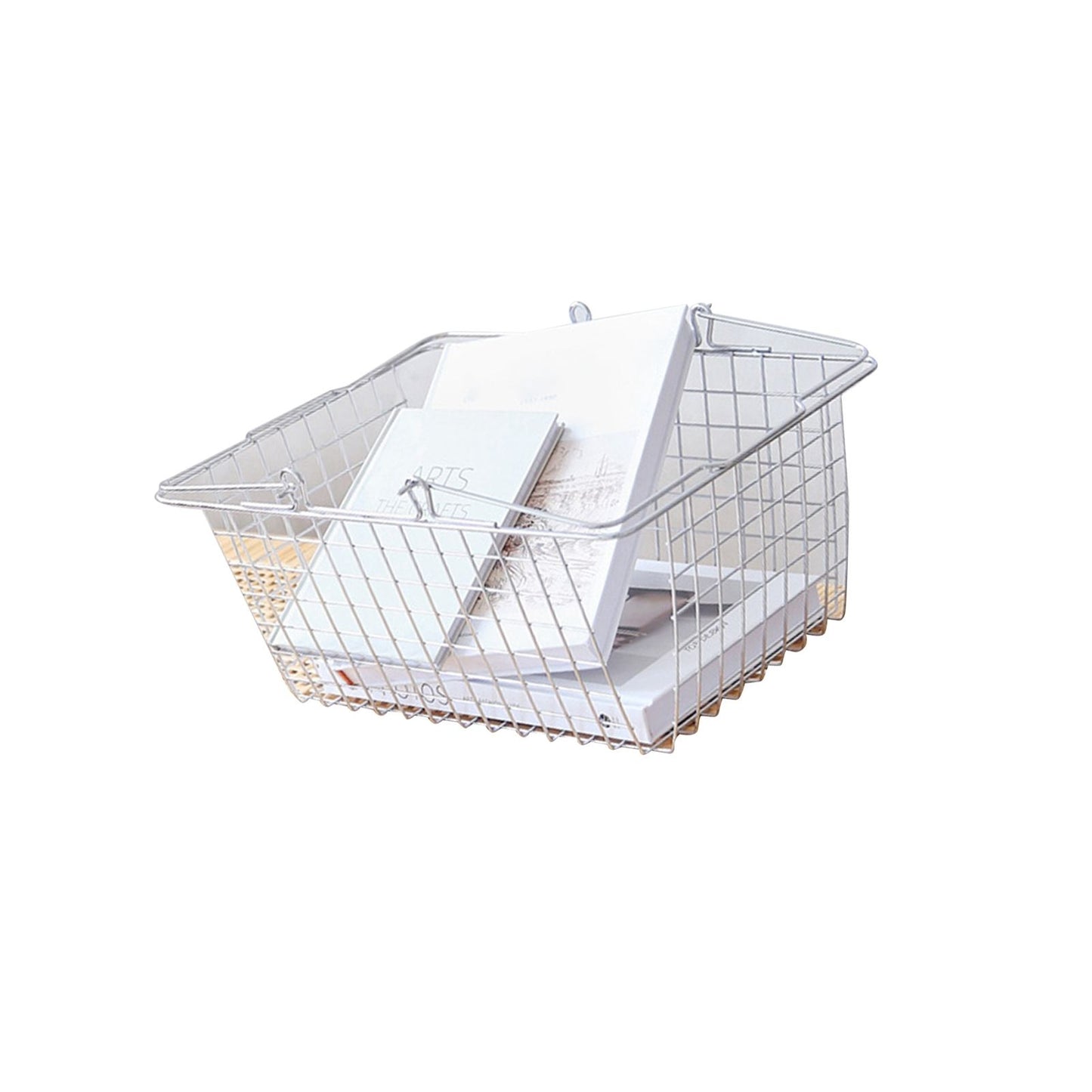 Storage Basket Convenient High Load Bearing Capacity for Bedroom Kitchen Dormitory Supplies Hand Storage Basket