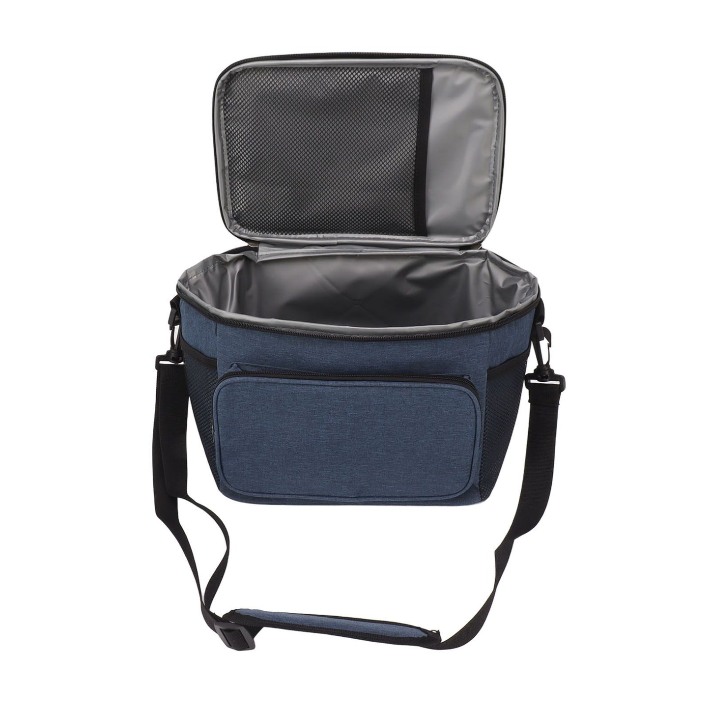 Lunch Bag 10L Collapsible Adjustable Strap Leakproof Portable Handle Insulated Lunch Bag for Camping Travel Beach Navy Blue