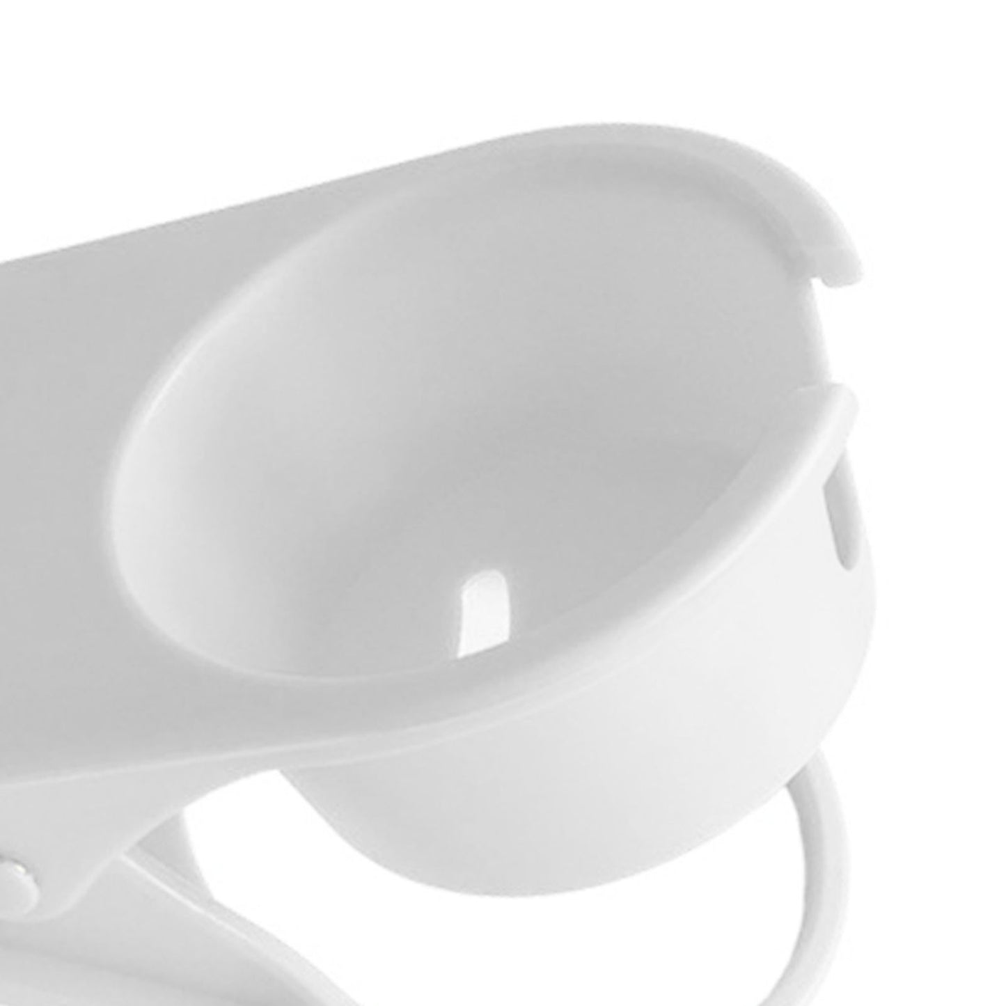 Desk Cup Holder Clip Space Saving Large Multifunctional Table Clamp Mug Stand for Beverage Bottle White