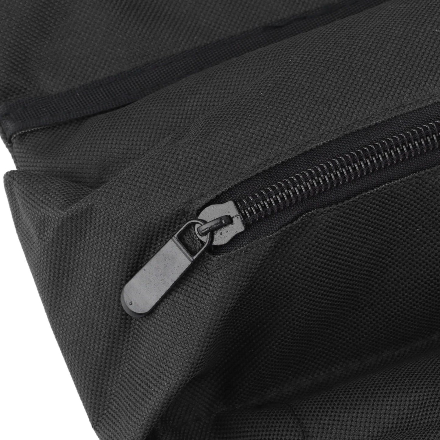 Roll Up Tool Bag 5 Zipper Pockets Portable Oxford Cloth Electricians Tool Bag for Carpenter Plumber Black