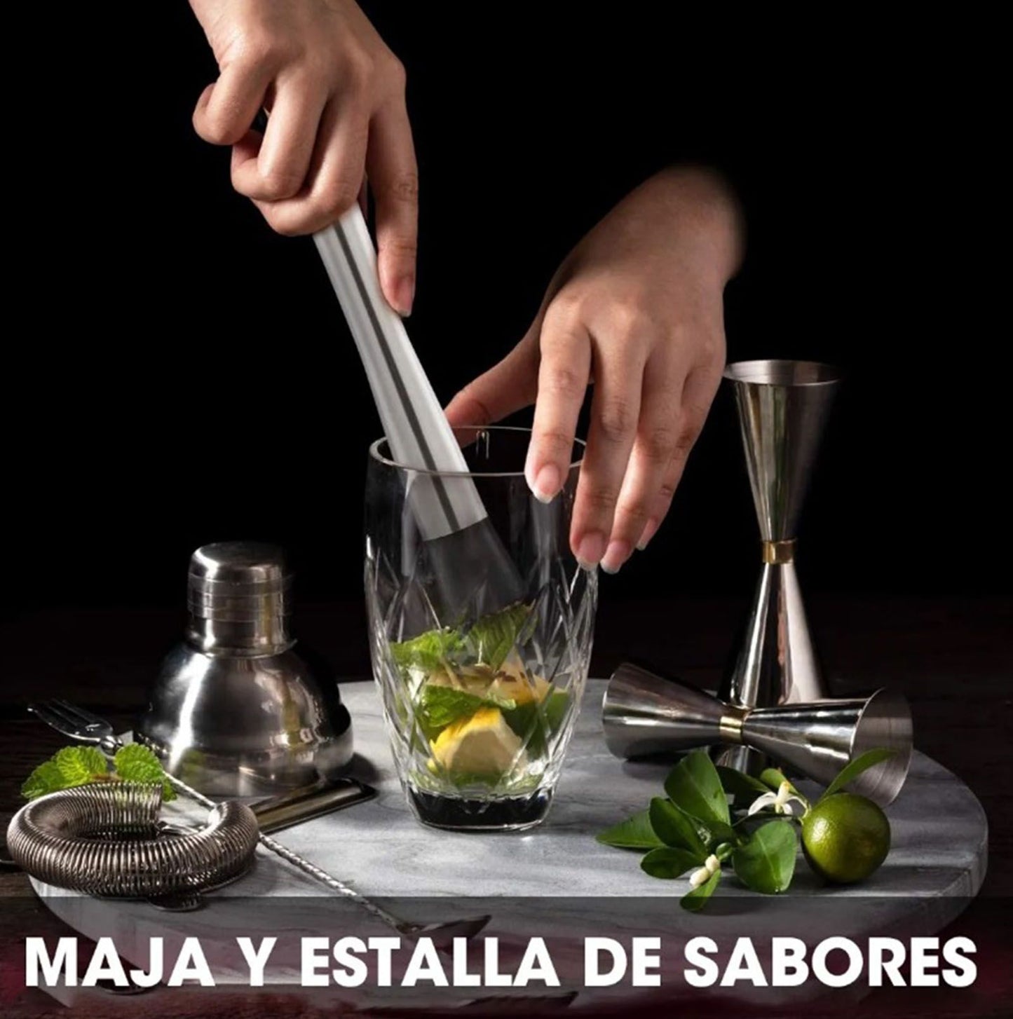 Stainless Steel Crushed Popsicle Mixing Stick Fruit Muddle Pestle Wine Supplies for Barware Tool