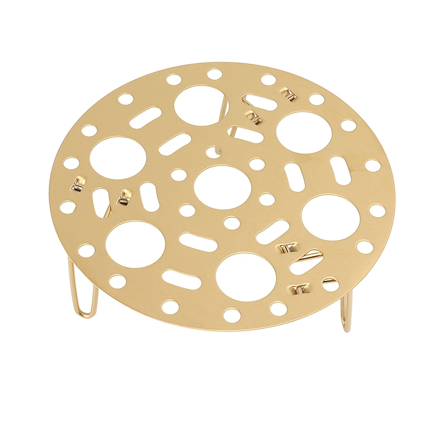 Steaming Rack Stainless Foldable Multi Function Steel Steaming Tray Dumplings Egg Steaming Tool for Home Restaurant Gold