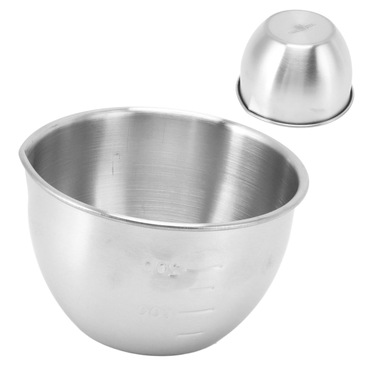 Mixing Bowl Refrigerator Dishwasher Safe Thick 304 Stainless Steel Serving Bowl with Scale for Salad Fruit Baking Type A