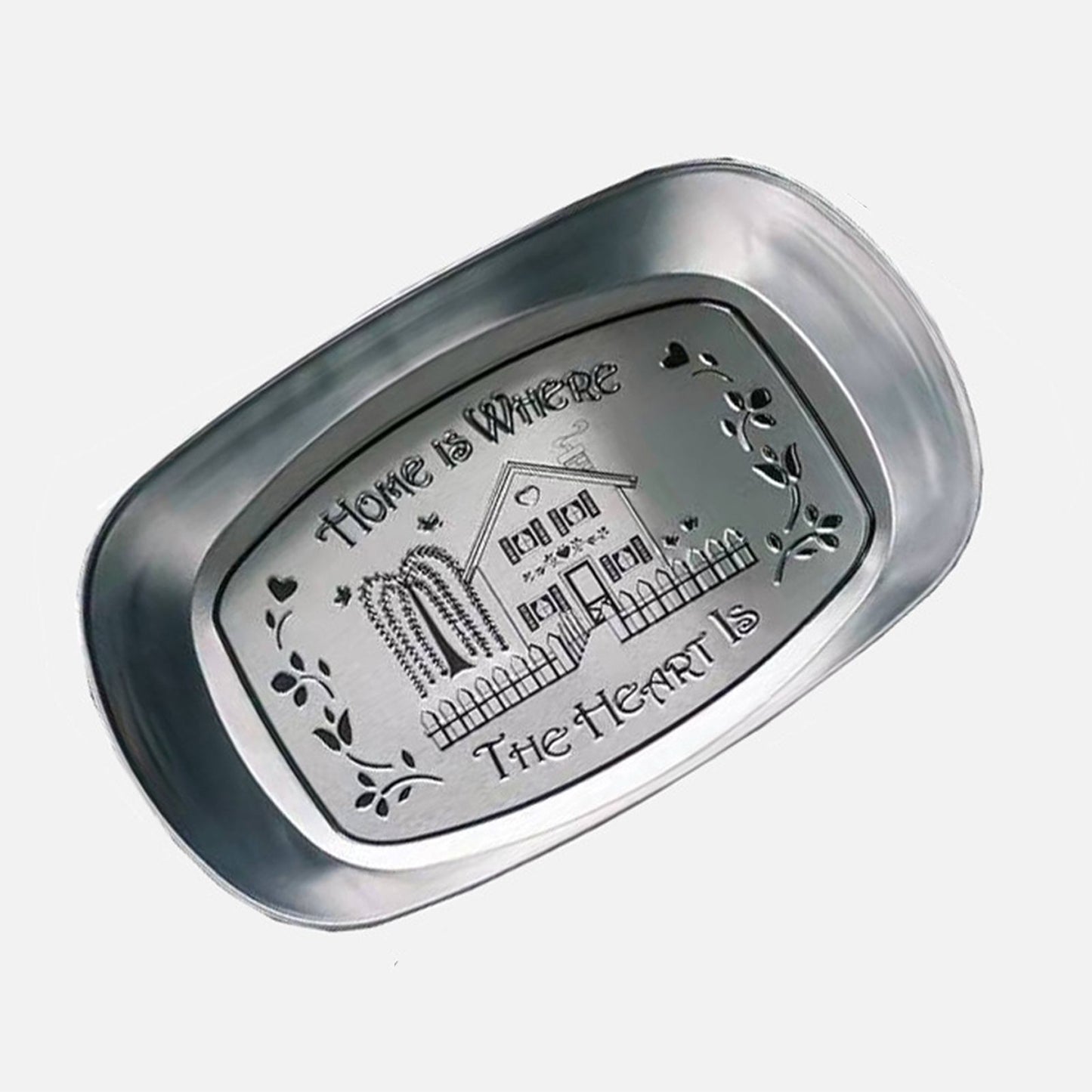 Camping Tinplate Outdoor Dinner Plate Multifunctional Kitchenware European Cutlery Portable Picnic Bowl Homeland Pattern