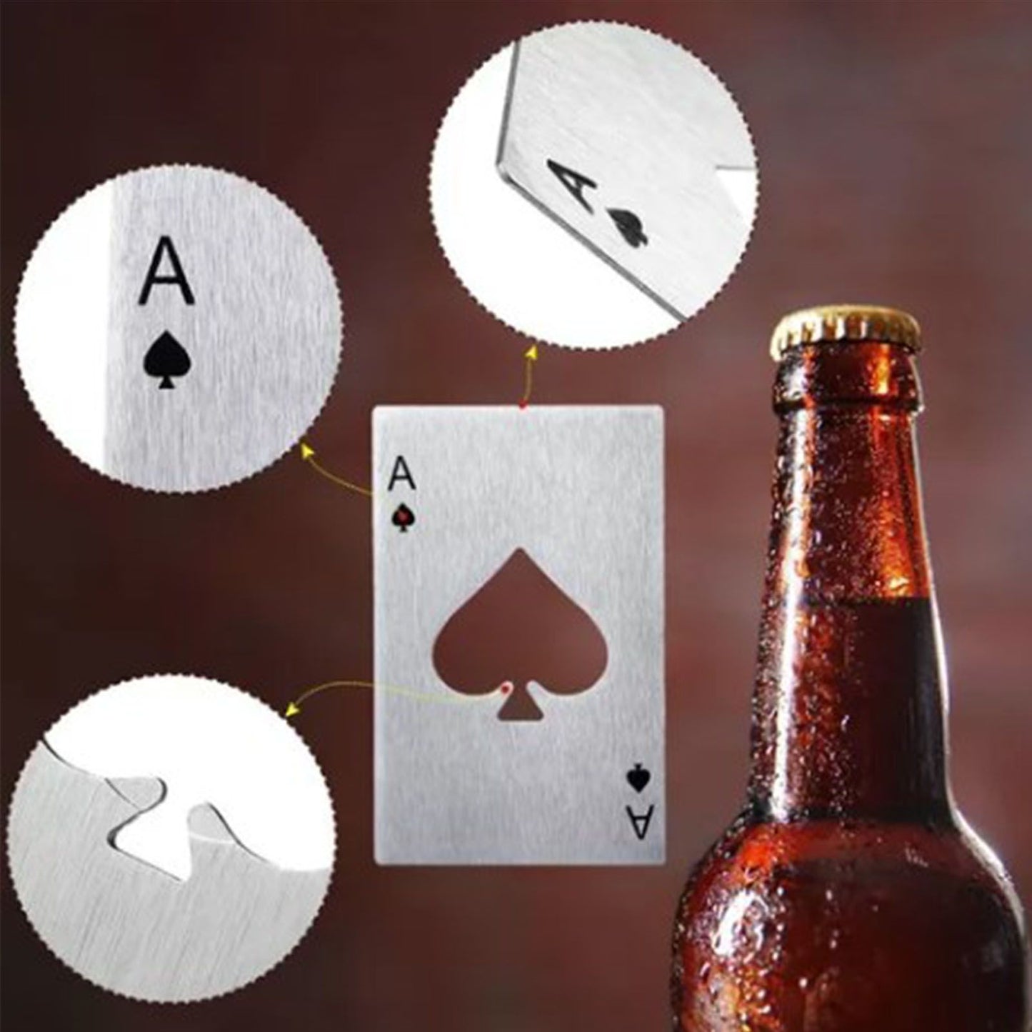 20pcs Stainless Steel Poker Card Bottle Opener Rust Prevention Exquisite Beer Bottle Opener for Party Home