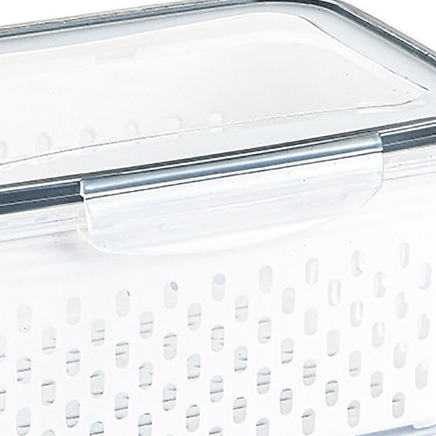 Drain Storage Basket Box Transparent Fruit Vegetable Storage Container for Kitchen Supplies 850ML