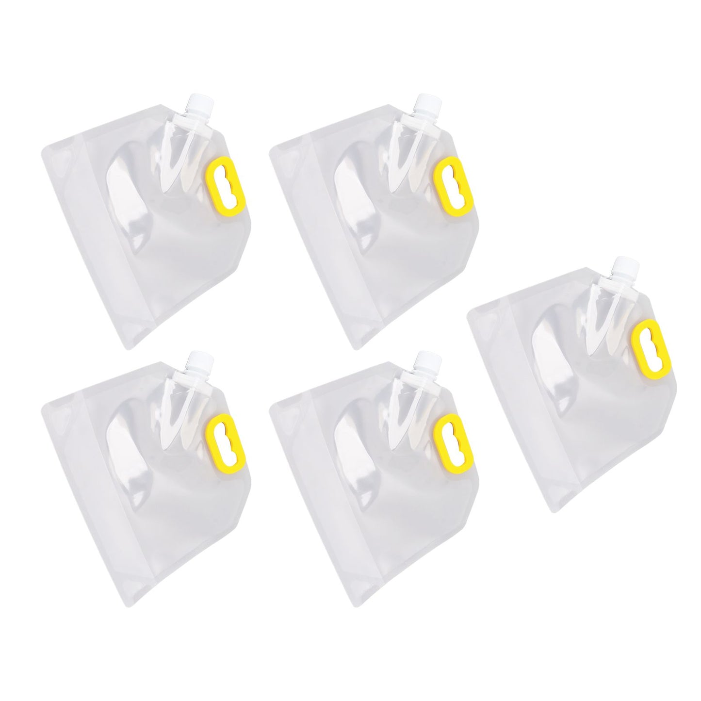 5Pcs Grain Sealed Storage Bag Reusable Transparent Grain Storage Bag for Rice Cereals Flour Nuts 2kg