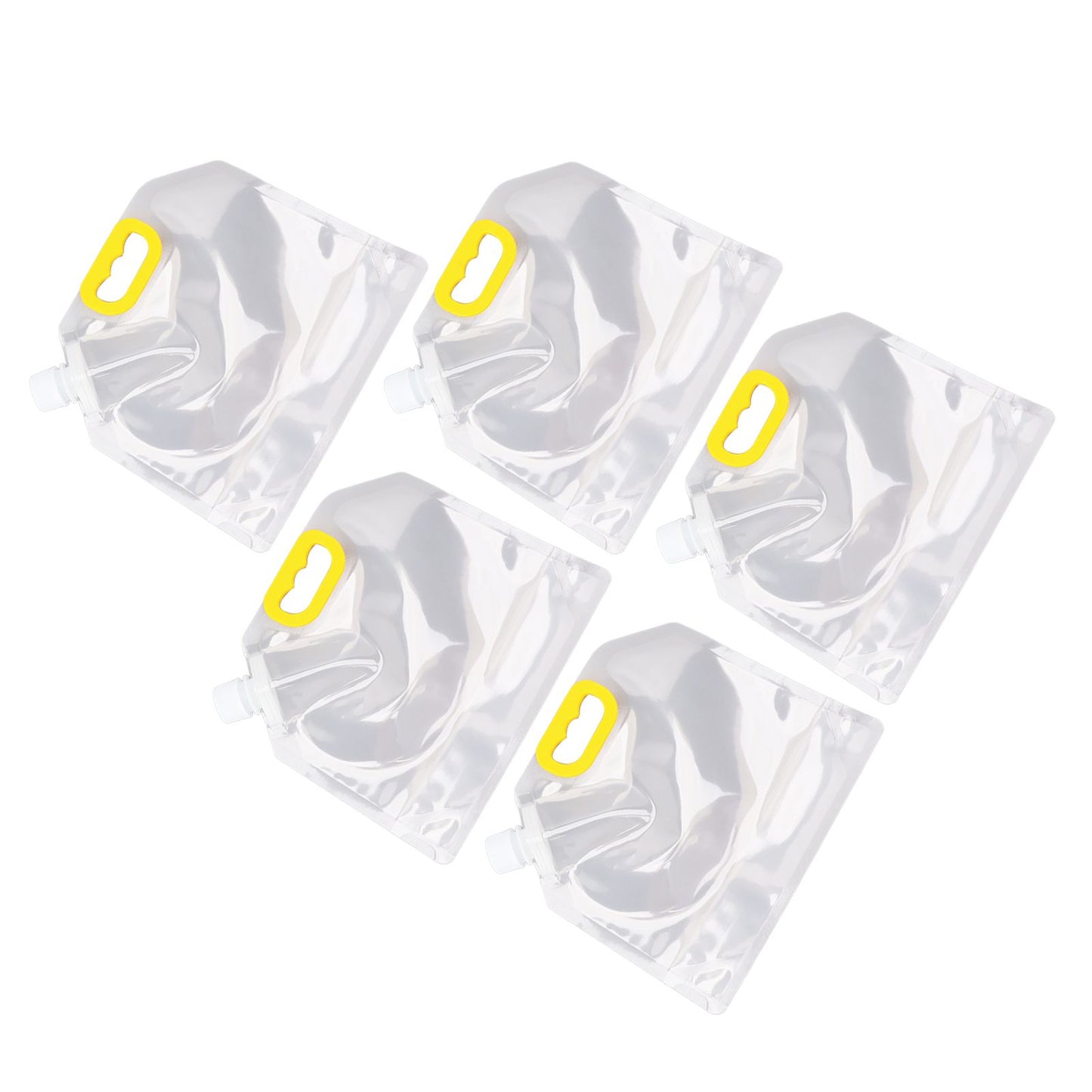 5Pcs Grain Sealed Storage Bag Reusable Transparent Grain Storage Bag for Rice Cereals Flour Nuts 2kg
