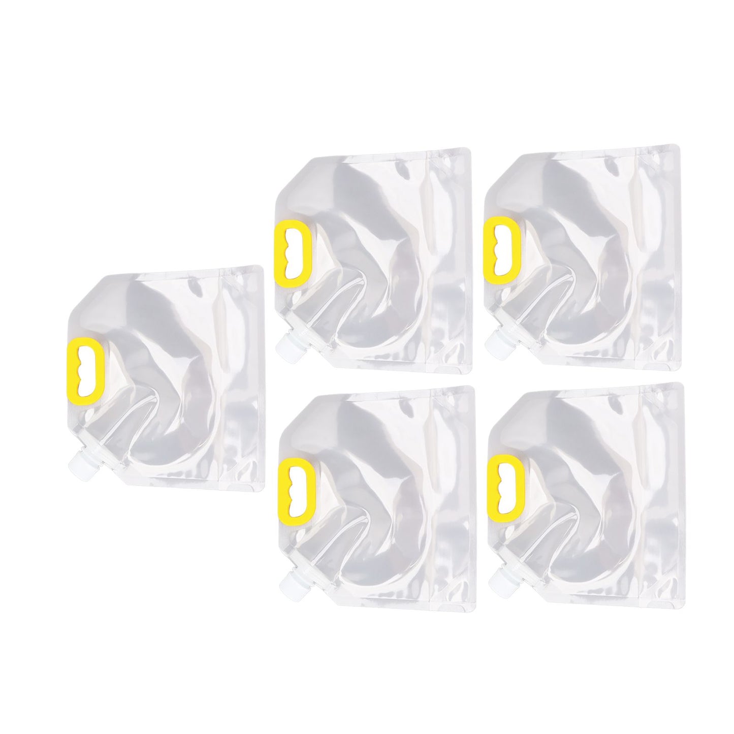 5Pcs Grain Sealed Storage Bag Reusable Transparent Grain Storage Bag for Rice Cereals Flour Nuts 2kg