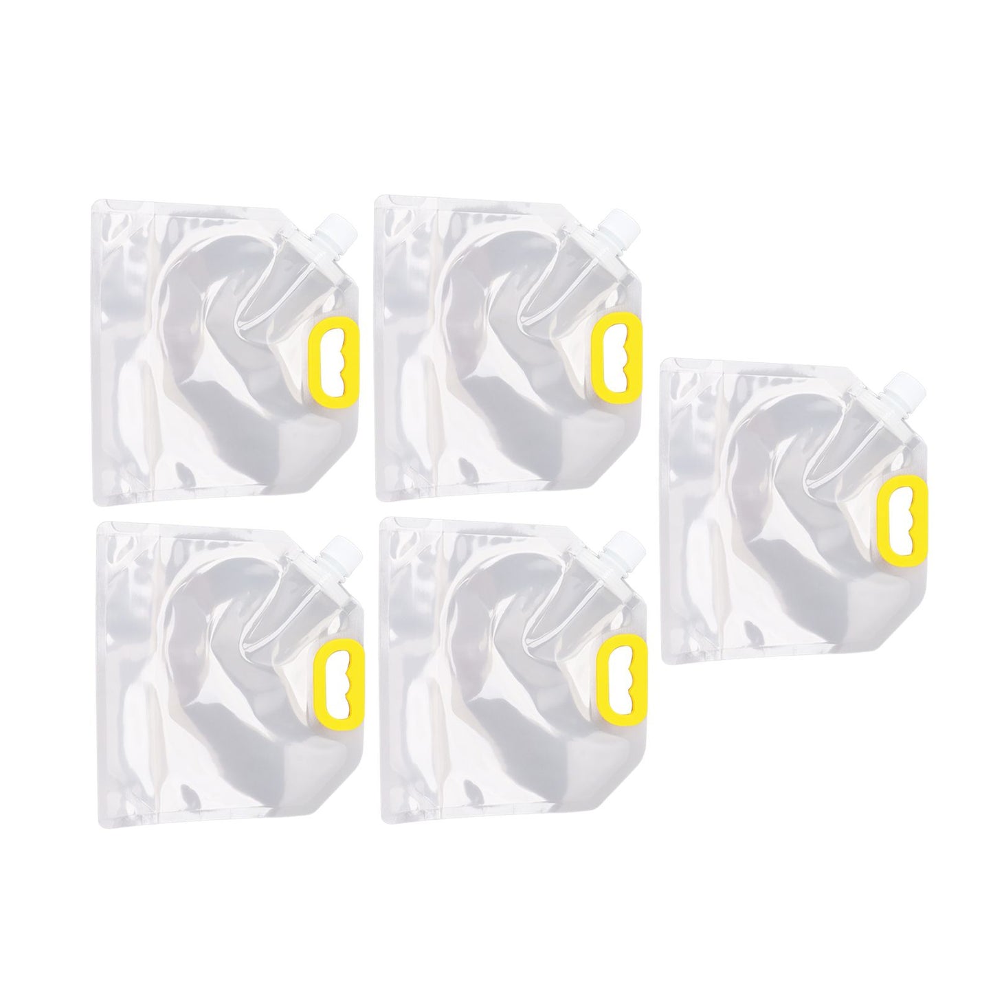 5Pcs Grain Sealed Storage Bag Reusable Transparent Grain Storage Bag for Rice Cereals Flour Nuts 2kg