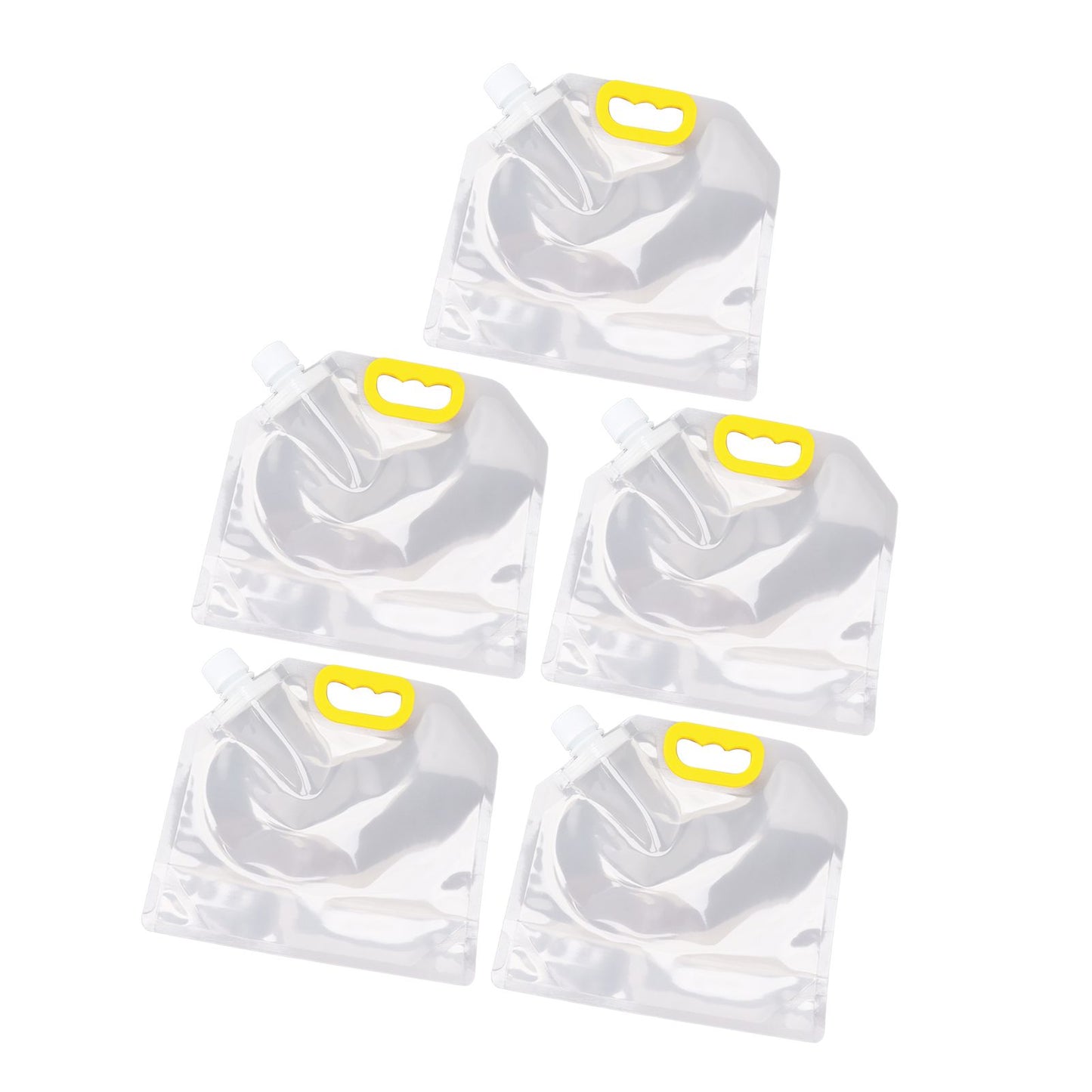5Pcs Grain Sealed Storage Bag Reusable Transparent Grain Storage Bag for Rice Cereals Flour Nuts 2kg