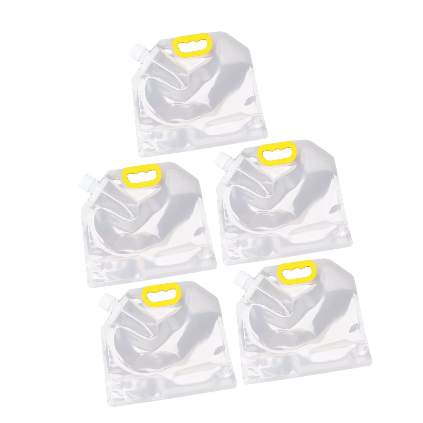 5Pcs Grain Sealed Storage Bag Reusable Transparent Grain Storage Bag for Rice Cereals Flour Nuts 2kg