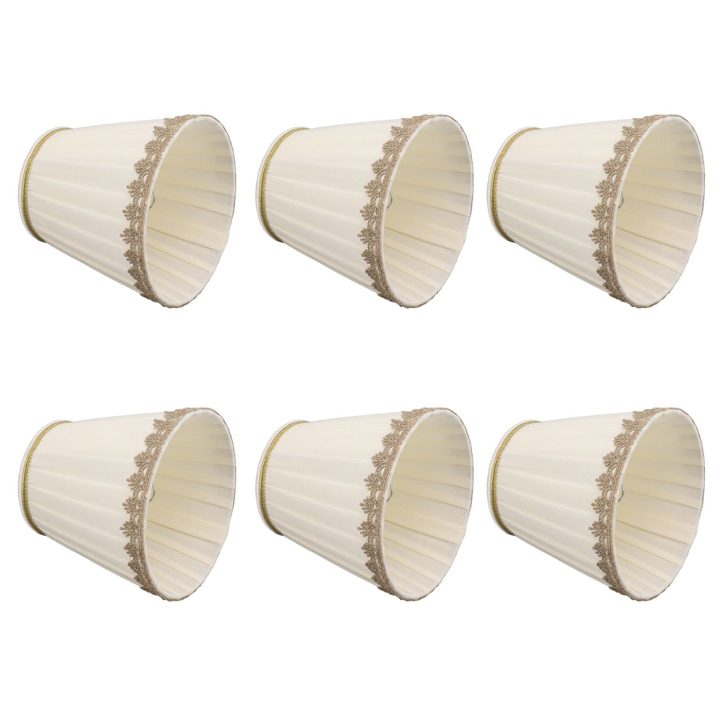 6PCS Candle Lamp Lampshade Clip On Fabrics Lampshades Set for Table Lamp Wall Lamp