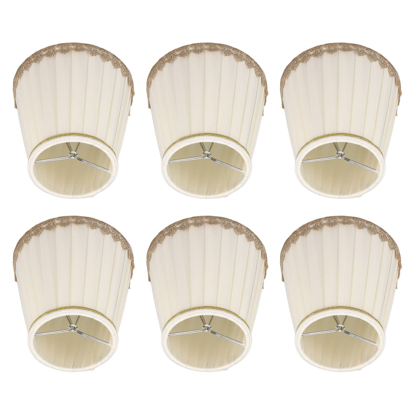 6PCS Candle Lamp Lampshade Clip On Fabrics Lampshades Set for Table Lamp Wall Lamp