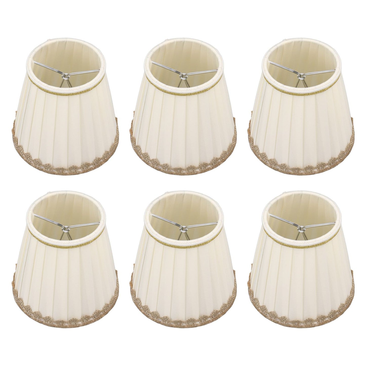 6PCS Candle Lamp Lampshade Clip On Fabrics Lampshades Set for Table Lamp Wall Lamp