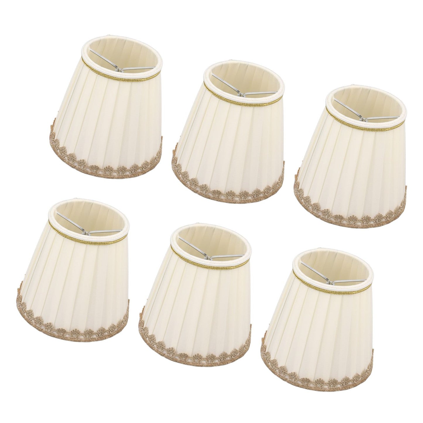 6PCS Candle Lamp Lampshade Clip On Fabrics Lampshades Set for Table Lamp Wall Lamp