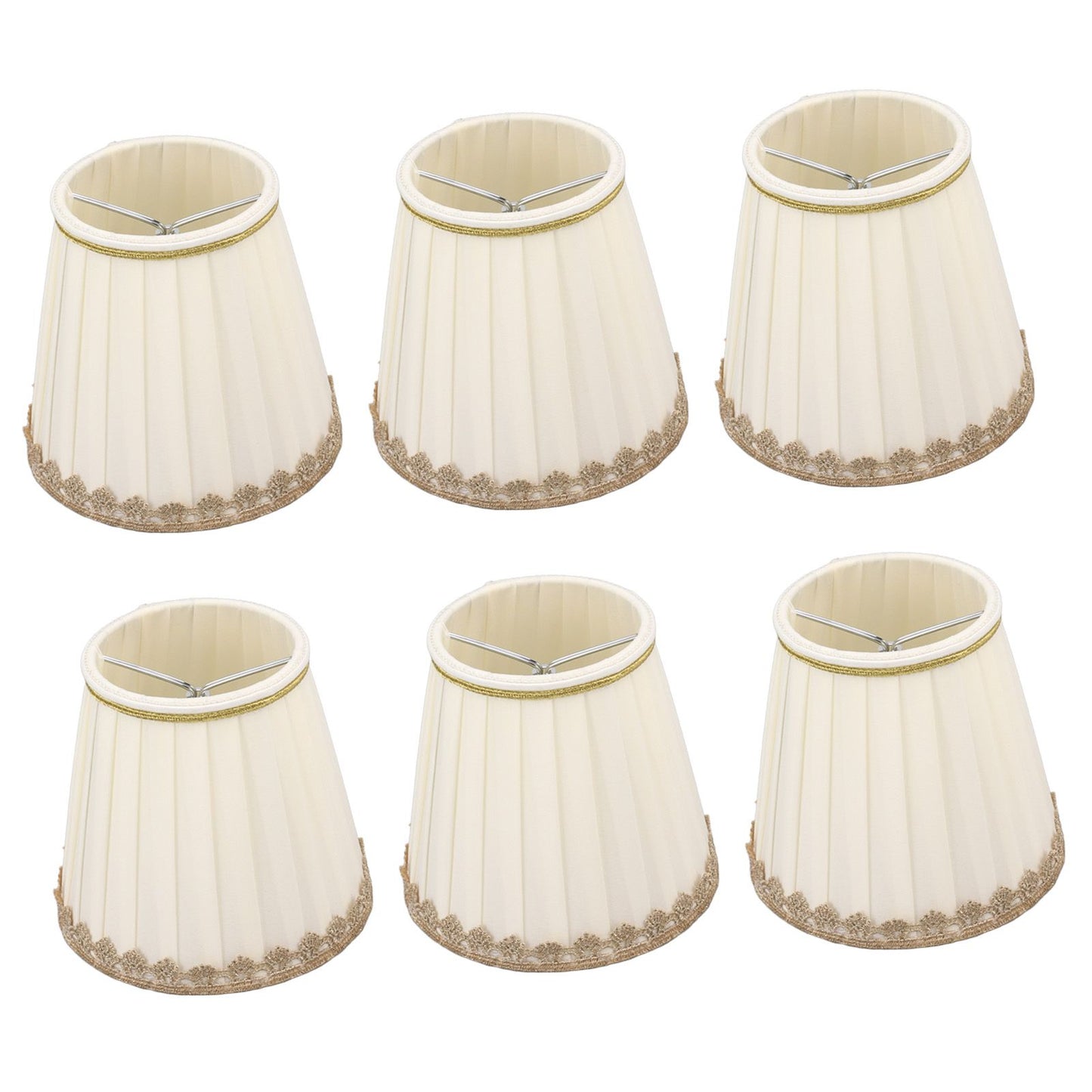 6PCS Candle Lamp Lampshade Clip On Fabrics Lampshades Set for Table Lamp Wall Lamp