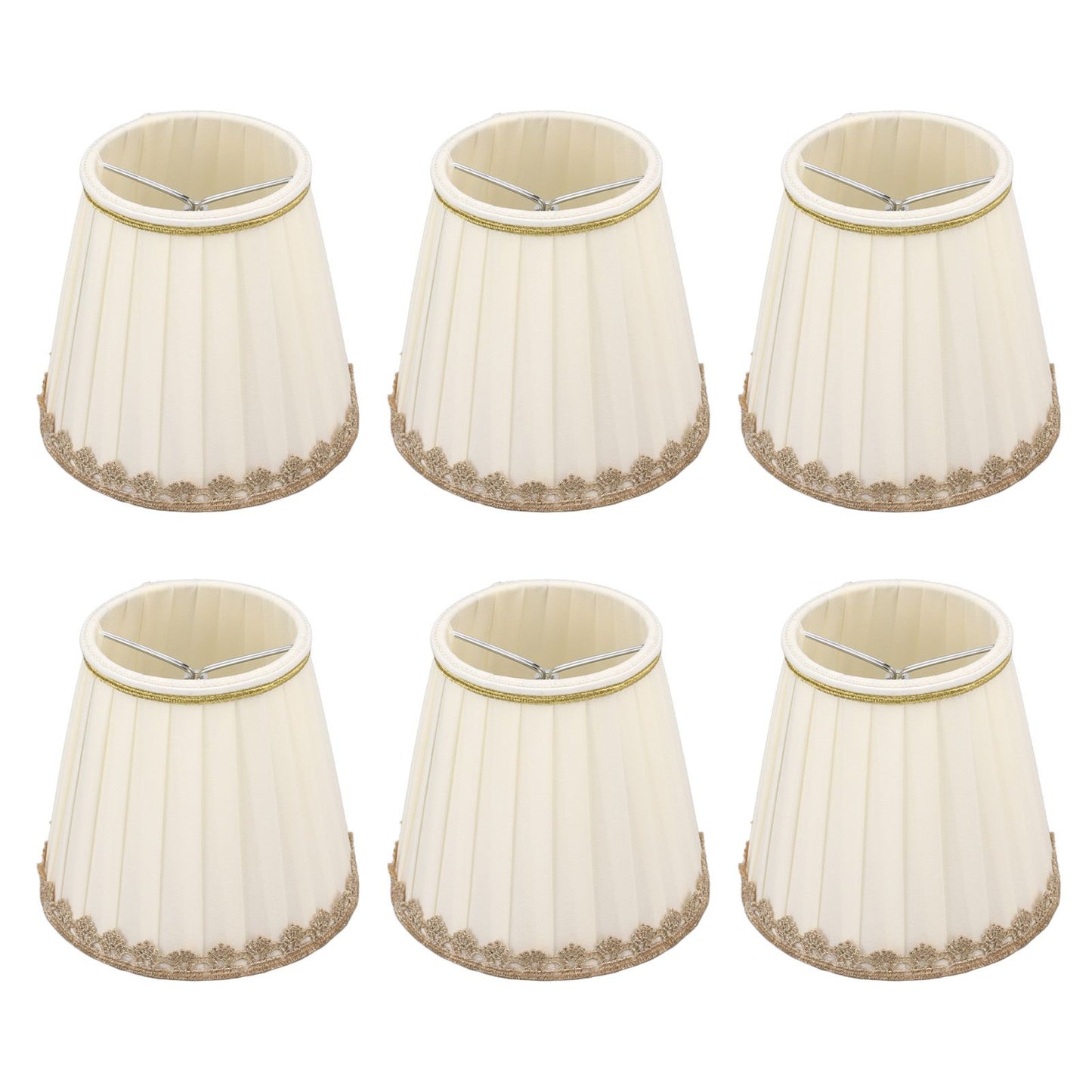 6PCS Candle Lamp Lampshade Clip On Fabrics Lampshades Set for Table Lamp Wall Lamp