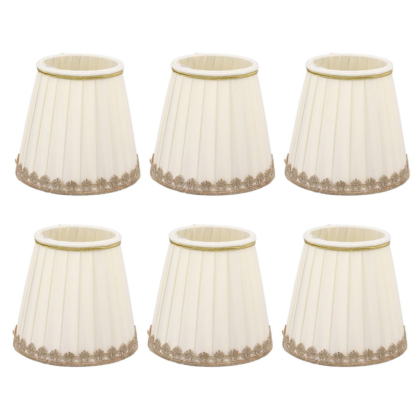6PCS Candle Lamp Lampshade Clip On Fabrics Lampshades Set for Table Lamp Wall Lamp